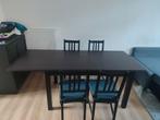 Tafel met vier stoelen, Tuin en Terras, Ophalen of Verzenden, Zo goed als nieuw