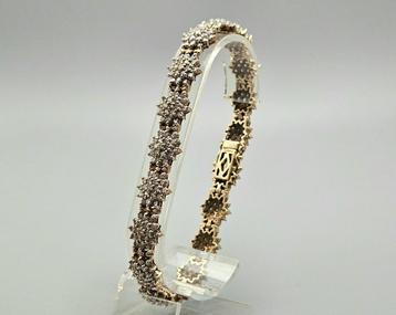 Bracelet vintage en or avec diamant environ : 5,00 carats. 2