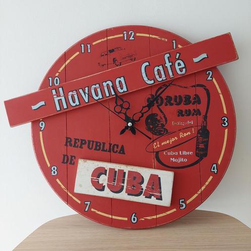 Horloge murale Cuba La Havane, Maison & Meubles, Accessoires pour la Maison | Horloges, Comme neuf, Horloge murale, Enlèvement ou Envoi