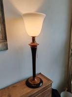 Vintage art deco-lamp „Mazda” Frankrijk Opalinehout uit de j, Antiek en Kunst, Ophalen
