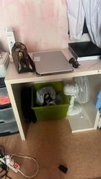 Computer tafel wit, Huis en Inrichting, Ophalen, Gebruikt, Wit, Eikenhout