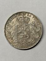 5 Frank Leopold 2 - 1871 - l’union fait la force., Postzegels en Munten, Ophalen of Verzenden, Zilver