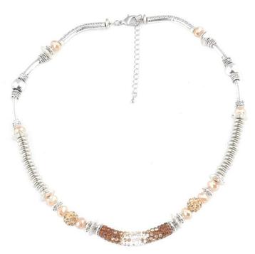 SALE: Ketting met sierstuk met goudbruin strass beschikbaar voor biedingen