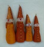 kerstversiering kerstmis kaars sneeuwman 4 stuks, Ophalen of Verzenden, Nieuw