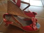 Wedges/platform sandalen maat 40 rood, Ophalen, Schoenen met hoge hakken, Gedragen, Rood
