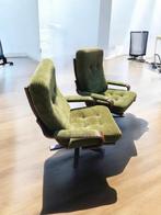Set van 2 vintage 70'r design draaistoelen, fauteuil., Huis en Inrichting, Fauteuils, Hout, Minder dan 75 cm, Ophalen of Verzenden