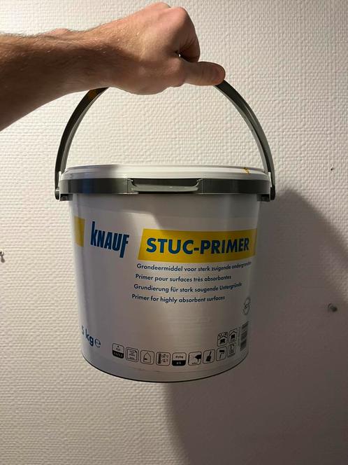 Knauf stuc-primer 5 kg (quasi vol!), Bricolage & Construction, Plinthes & Finitions, Enlèvement