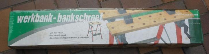 opvouwbare werkbank, Doe-het-zelf en Bouw, Werkbanken, Nieuw, Minder dan 70 cm, Bankschroef, Inklapbaar, Ophalen