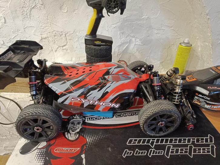 Te koop: Team Corally Python C-00181 1/8 6S, Hobby en Vrije tijd, Modelauto's | 1:5 tot 1:12, Gebruikt, Auto, 1:5 t/m 1:8, Ophalen of Verzenden