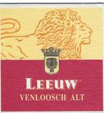 bierviltje 1st. Leeuw Venloosch Alt, Verzamelen, Biermerken, Verzenden, Leeuw