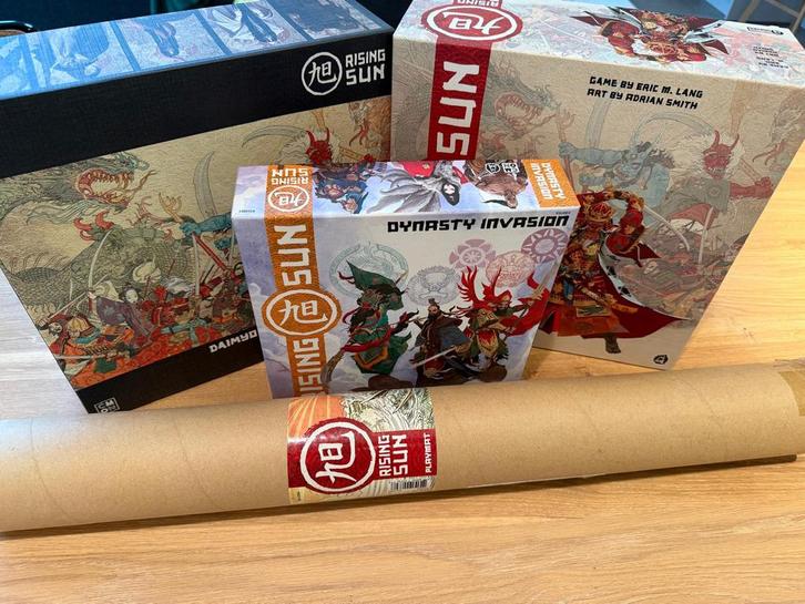 Rising Sun Kickstarter/Daimyo/Art book/playmat/munten, Hobby en Vrije tijd, Gezelschapsspellen | Bordspellen, Ophalen
