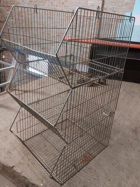 draadmandenrek – 3 manden – totale hoogte 99 cm, Huis en Inrichting, Kasten | Stellingkasten, Gebruikt, Ophalen