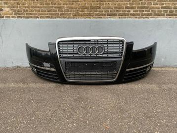 voorbumper audi A6 C6 2004 tot 2009 zwart + grille  beschikbaar voor biedingen