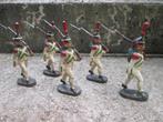 ELASTOLIN 5 Napoleontische marcherende soldaten TOP zeldzaam, Verzamelen, Ophalen of Verzenden