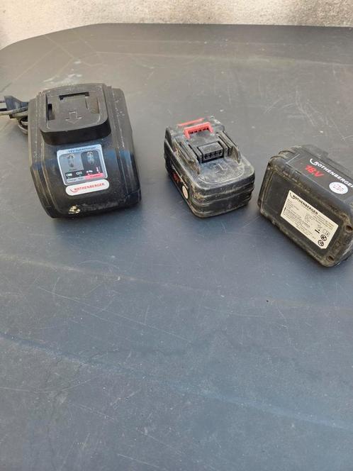 Rothenberger 18V Lader + 2 Accu's (3.0Ah), Doe-het-zelf en Bouw, Gereedschap | Machine-onderdelen en Toebehoren, Gebruikt, Ophalen