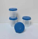 Tupperware™ « Set Mini Bekers » 60 ml x 4 - blauw, Huis en Inrichting, Verzenden, Nieuw, Blauw, Bus of Trommel