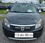 DACIAN SANDERO STEPWAY 1 JAAR GARANTIE, Auto's, Dacia, Voorwielaandrijving, Euro 5, Stof, Zwart