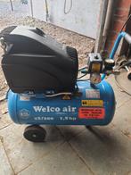 Welco compressor 25/200  1,5 hp met toebehoren, Comme neuf, Enlèvement ou Envoi