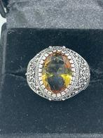 Zilveren heren ring met zultanite (kleur veranderend), Nieuw, 20 of groter, Met edelsteen, Heer