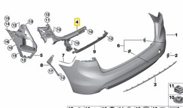 ACHTERBUMPER GELEIDING BMW M "2 F45 OE 51127376926