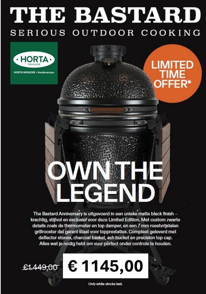 The Bastard LIMITED EDITION, Tuin en Terras, Houtskoolbarbecues, Nieuw, Met accessoires, Ophalen