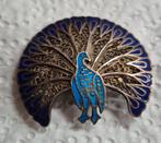 Geëmailleerde broche met pauw, Ophalen of Verzenden, Zo goed als nieuw