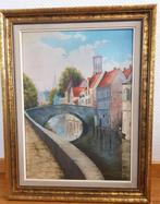 Schilderij Brugge, Antiek en Kunst, Kunst | Schilderijen | Klassiek, Ophalen of Verzenden