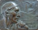 CONSTANTIN MEUNIER / PROFIL DE MINEUR / BAS-RELIEF 17x22x2cm, Antiquités & Art, Enlèvement ou Envoi