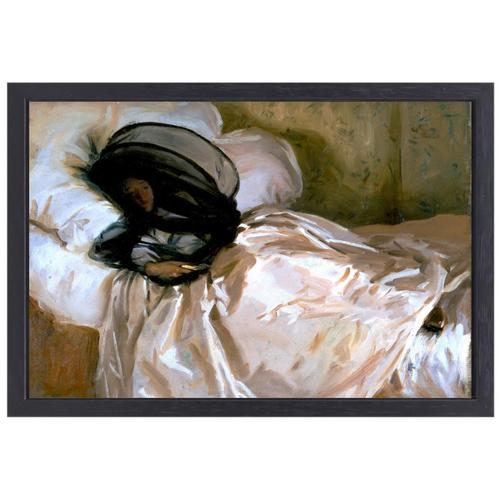 Het muggennet - John Singer Sargent canvas + baklijst 70x50c, Huis en Inrichting, Woonaccessoires | Wanddecoraties, Nieuw, Verzenden