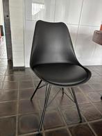 4 zwarte eetkamerstoelen, Ophalen, Gebruikt, Zwart, Vier