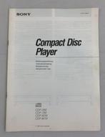 Sony CDP-390 CDP-190 CDP-M39 CDP-M19 Instructions Compact Di, Audio, Tv en Foto, Cd-spelers, Gebruikt, Sony, Verzenden