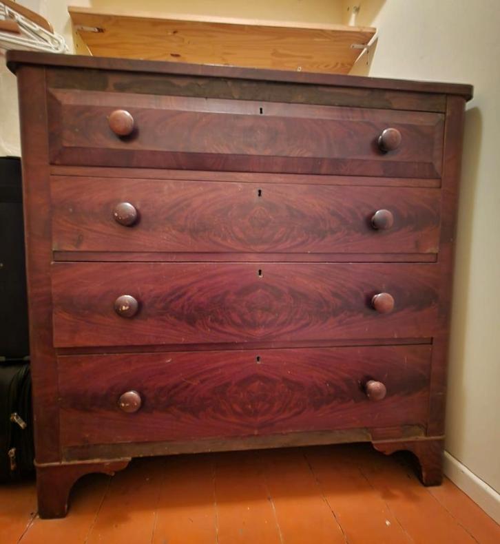 Commode 4 tiroirs, Maison & Meubles, Armoires | Commodes, Utilisé, 3 ou 4 tiroirs, Enlèvement