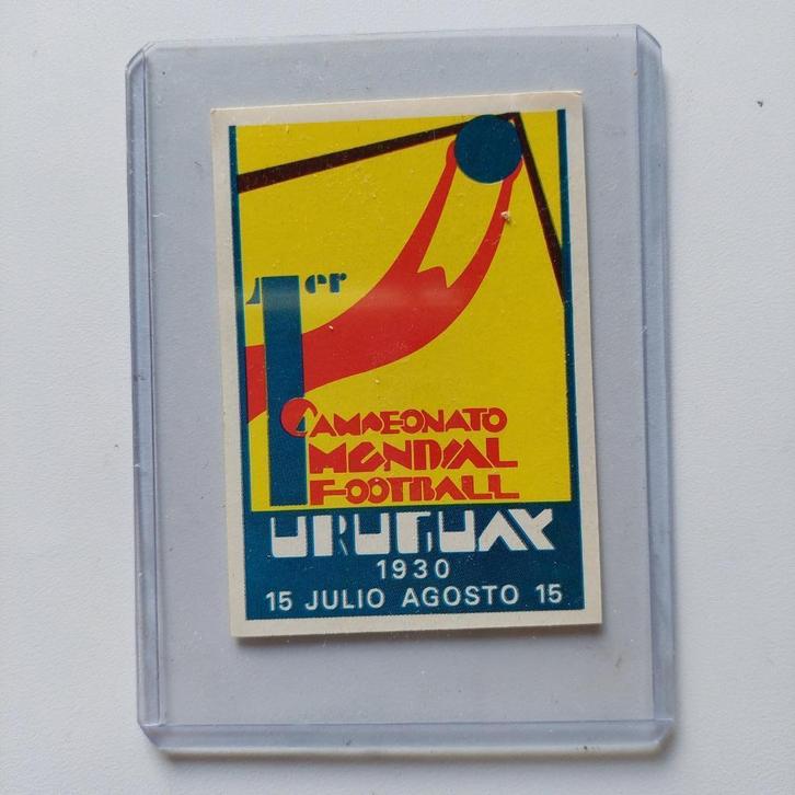 PANINI MEXICO 70 1970 POSTER 1930 URUGUAY RODE BACK 1 TEST, Hobby en Vrije tijd, Stickers en Plaatjes, Zo goed als nieuw, Sticker