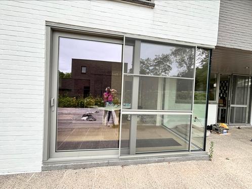 Schuifraam alu grijs 33822466mm – zelf uit te breken, Doe-het-zelf en Bouw, Raamkozijnen en Schuifdeuren, Zo goed als nieuw, Aluminium