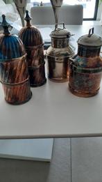 2 VERZILVERDE SUIKERPOTJES EN 2 MELKKANNETJES, Antiek en Kunst, Antiek | Zilver en Goud, Ophalen of Verzenden