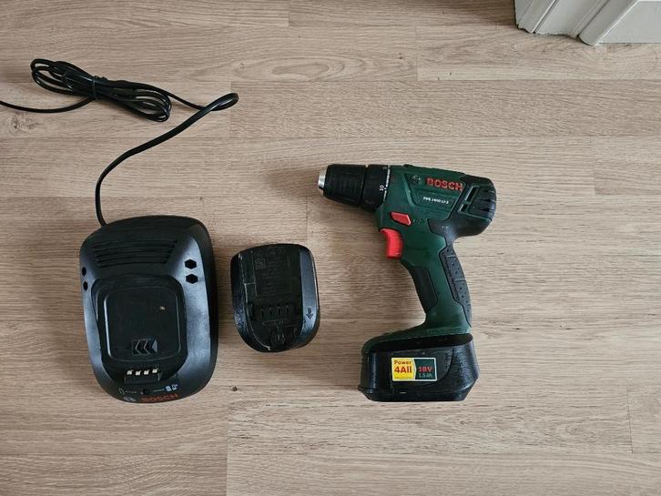 Bosch PSR 1800 LI-2 accuboormachine, Doe-het-zelf en Bouw, Gereedschap | Boormachines, Gebruikt, Boormachine, Ophalen