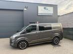 FORD TRANSIT CUSTUM DUBBEL CABINE AUTOMAAT AIRCO NAVI FULL, Stof, 4 cilinders, 2500 kg, Zwart