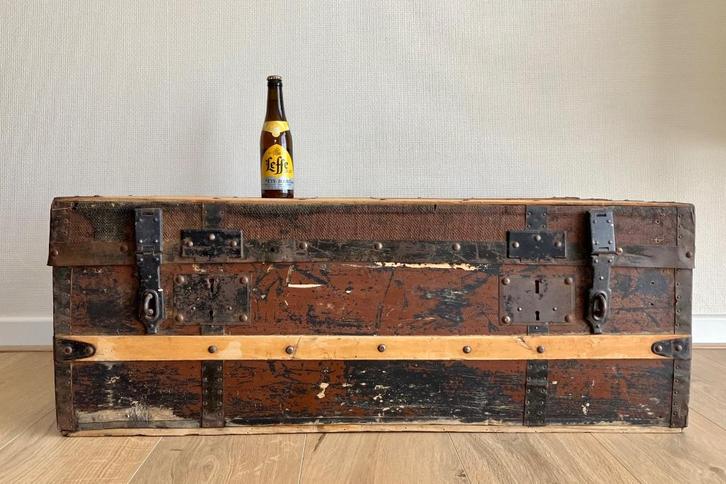 Antieke scheepskoffer, Antiek en Kunst, Curiosa en Brocante, Ophalen