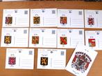 Set van 9  postwaardestukken/  Belgische provincies, Verzamelen, Ophalen of Verzenden