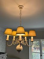 Landelijke luchter incl 5 lampenkappen, Huis en Inrichting, Lampen | Kroonluchters, Ophalen, Zo goed als nieuw