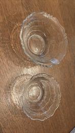 2 glazen kommetjes, Huis en Inrichting, Ophalen of Verzenden, Gebruikt