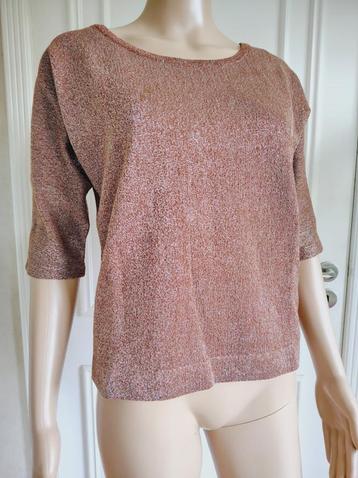 vintage roze goudkleurige glitter trui   beschikbaar voor biedingen