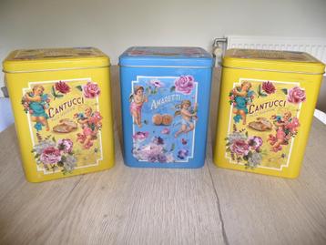 Italiaanse blikken sierdozen (3 stuks) beschikbaar voor biedingen