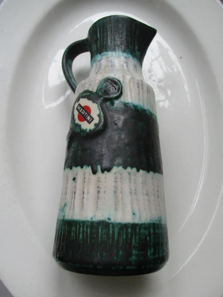 Vintage  Keramis  WATERKANNETJE met reklame  MARTINI, Verzamelen, Porselein, Kristal en Bestek, Zo goed als nieuw, Porselein, Verzenden