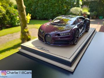 MR Collection 1/18 Bugatti Chiron – Sky View – Red Carbon, Enlèvement ou Envoi, Neuf, Voiture