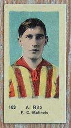 1930s (pre panini) 103 Alfons Rits FC Malinois KVM, Verzamelen, Ophalen of Verzenden, Zo goed als nieuw, Poster, Plaatje of Sticker