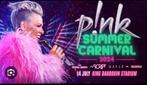 4 tickets naast mekaar voor Pink concert, Juli, Drie personen of meer