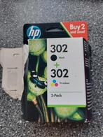 HP 302 originele zwarte/drie-kleuren inktcartridges, 2-pack, Informatique & Logiciels, Fournitures d'imprimante, Comme neuf, Cartridge