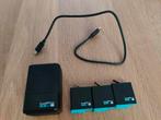 Te Koop: Originele GoPro Dual Batterijlader + 3 Batterijen, Audio, Tv en Foto, Actiecamera's, Ophalen of Verzenden, Zo goed als nieuw