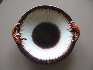 Vintage keramische schaal met handgrepen  beschikbaar voor biedingen